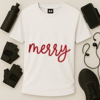 Merry Christmas Festive Family Matching Cooling Performance Crew T-Shirt