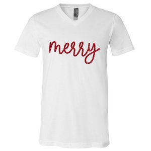 Merry Christmas Festive Family Matching V-Neck T-Shirt