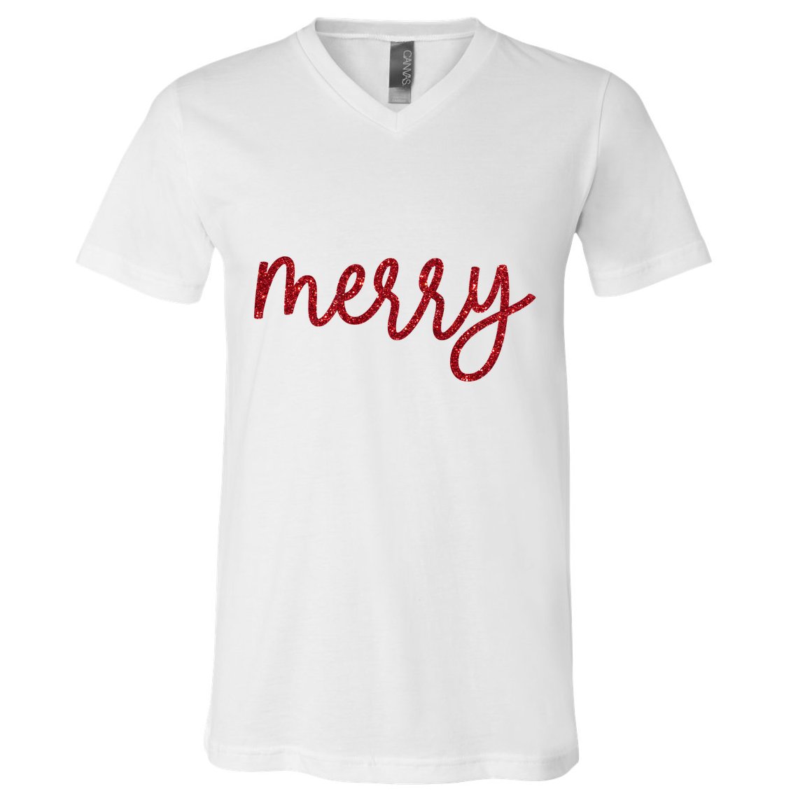Merry Christmas Festive Family Matching V-Neck T-Shirt