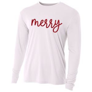 Merry Christmas Festive Family Matching Cooling Performance Long Sleeve Crew