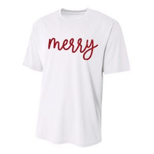 Merry Christmas Festive Family Matching Performance Sprint T-Shirt