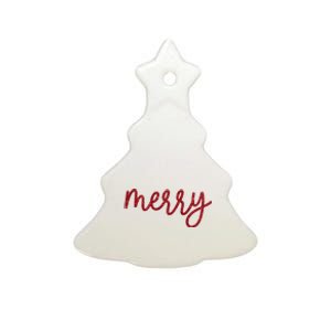 Merry Christmas Festive Family Matching Ceramic Tree Ornament