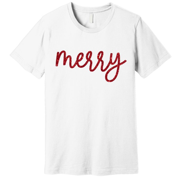 Merry Christmas Festive Family Matching Premium T-Shirt