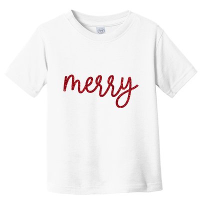 Merry Christmas Festive Family Matching Toddler T-Shirt
