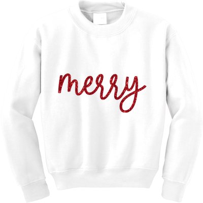 Merry Christmas Festive Family Matching Kids Sweatshirt