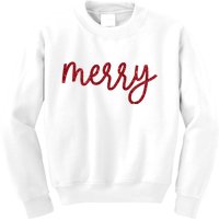 Merry Christmas Festive Family Matching Kids Sweatshirt