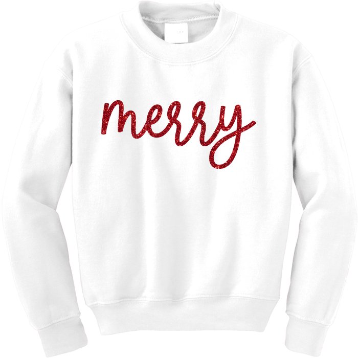 Merry Christmas Festive Family Matching Kids Sweatshirt