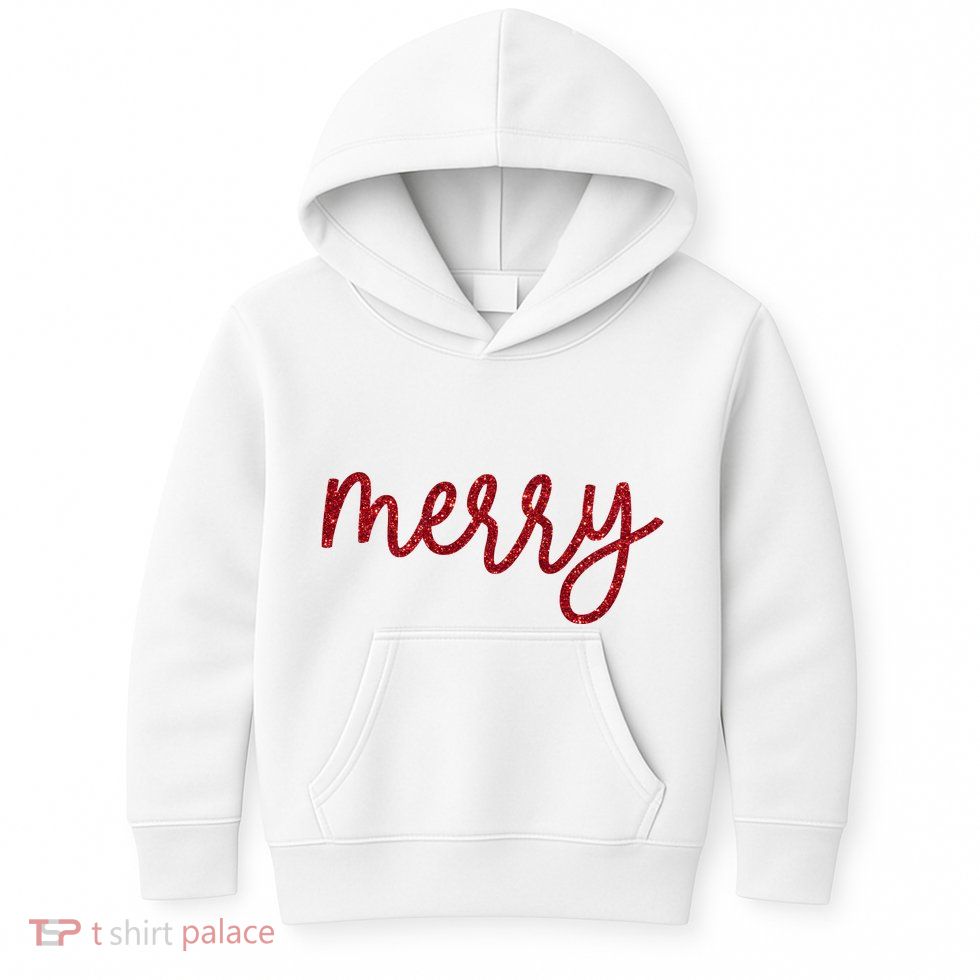 Merry Christmas Festive Family Matching Kids Hoodie