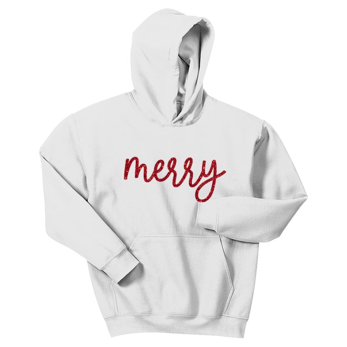 Merry Christmas Festive Family Matching Kids Hoodie