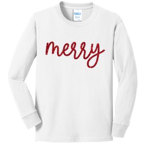 Merry Christmas Festive Family Matching Kids Long Sleeve Shirt