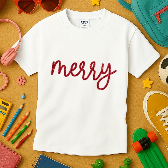 Merry Christmas Festive Family Matching Kids T-Shirt