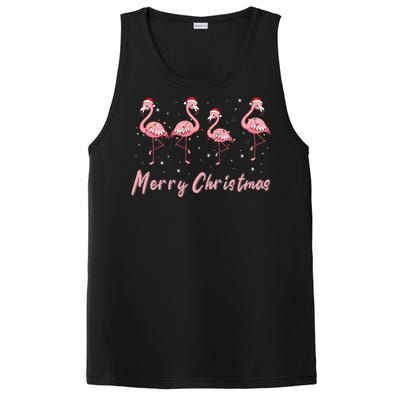 Merry Christmas Flamingo Funny Christmas Gift PosiCharge Competitor Tank