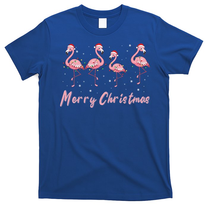 Merry Christmas Flamingo Funny Christmas Gift T-Shirt