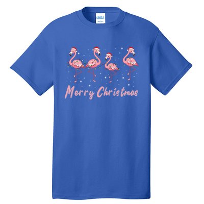 Merry Christmas Flamingo Funny Christmas Gift Tall T-Shirt