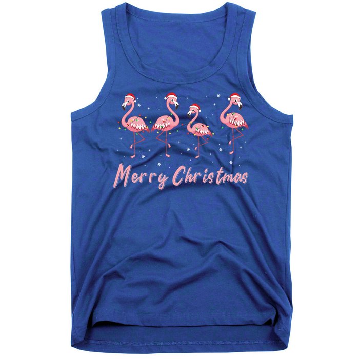 Merry Christmas Flamingo Funny Christmas Gift Tank Top