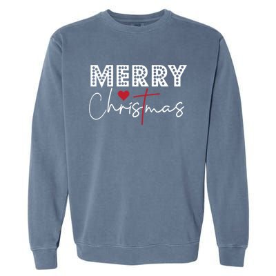 Merry Christmas Festive Graphic Holiday And Gift Garment-Dyed Sweatshirt