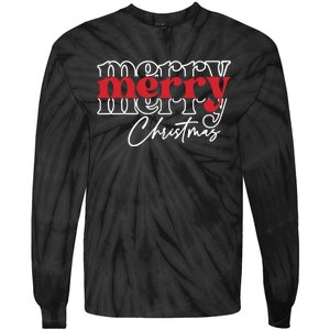 Merry Christmas Family Funny Christmas Tie-Dye Long Sleeve Shirt