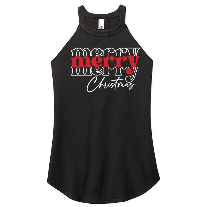 Merry Christmas Family Funny Christmas Women's Perfect Tri Rocker Tank