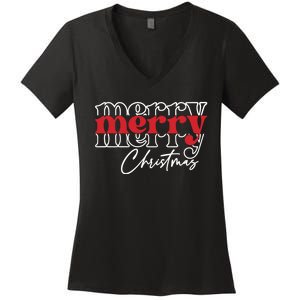 Merry Christmas Family Funny Christmas Women's V-Neck T-Shirt