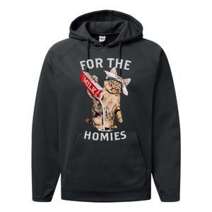 Milk Cat For The Homies Performance Fleece Hoodie