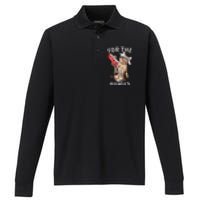 Milk Cat For The Homies Performance Long Sleeve Polo