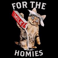 Milk Cat For The Homies 7-Panel Snapback Hat