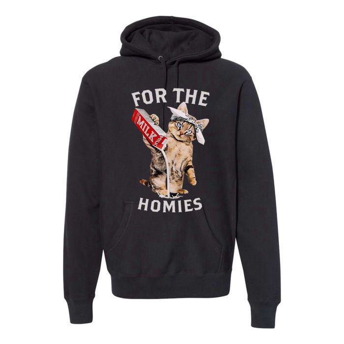 Milk Cat For The Homies Premium Hoodie