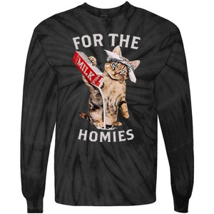 Milk Cat For The Homies Tie-Dye Long Sleeve Shirt