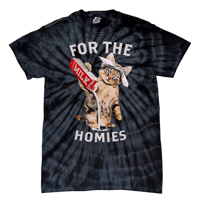 Milk Cat For The Homies Tie-Dye T-Shirt