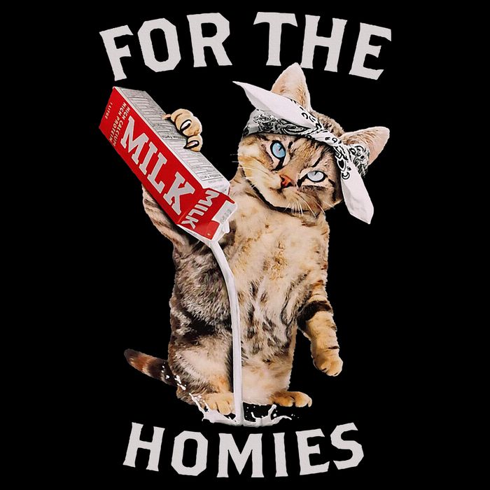 Milk Cat For The Homies Zip Tote Bag