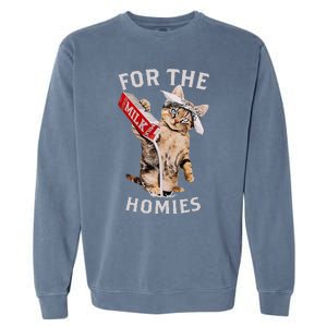 Milk Cat For The Homies Garment-Dyed Sweatshirt