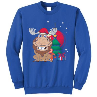 Merry Christmas Forest Animal Lover Xmas Tree Moose Gift Sweatshirt