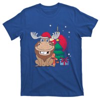 Merry Christmas Forest Animal Lover Xmas Tree Moose Gift T-Shirt