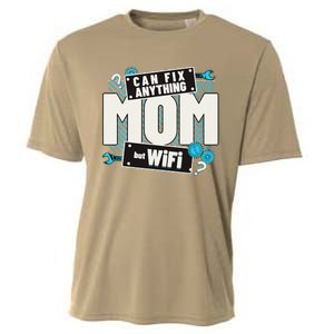 Mom Can Fix Anything But Wifi Mothers Day Funny Women Mom Cooling Performance Crew T-Shirt