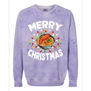 Merry Christmas Food Lover Lobster Bisque Xmas Gift Colorblast Crewneck Sweatshirt