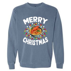 Merry Christmas Food Lover Lobster Bisque Xmas Gift Garment-Dyed Sweatshirt