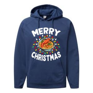 Merry Christmas Food Lover Lobster Bisque Xmas Gift Performance Fleece Hoodie