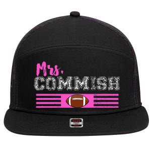 Mrs. Commish Fantasy Football Commissioner Wife 7 Panel Mesh Trucker Snapback Hat