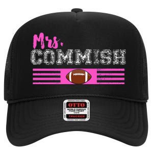 Mrs. Commish Fantasy Football Commissioner Wife High Crown Mesh Back Trucker Hat