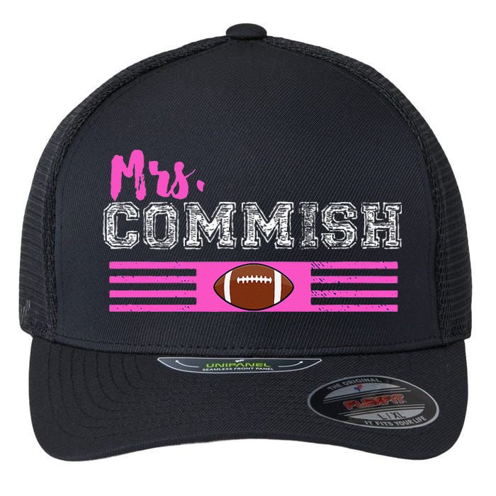 Mrs. Commish Fantasy Football Commissioner Wife Flexfit Unipanel Trucker Cap