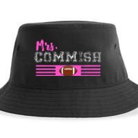 Mrs. Commish Fantasy Football Commissioner Wife Sustainable Bucket Hat