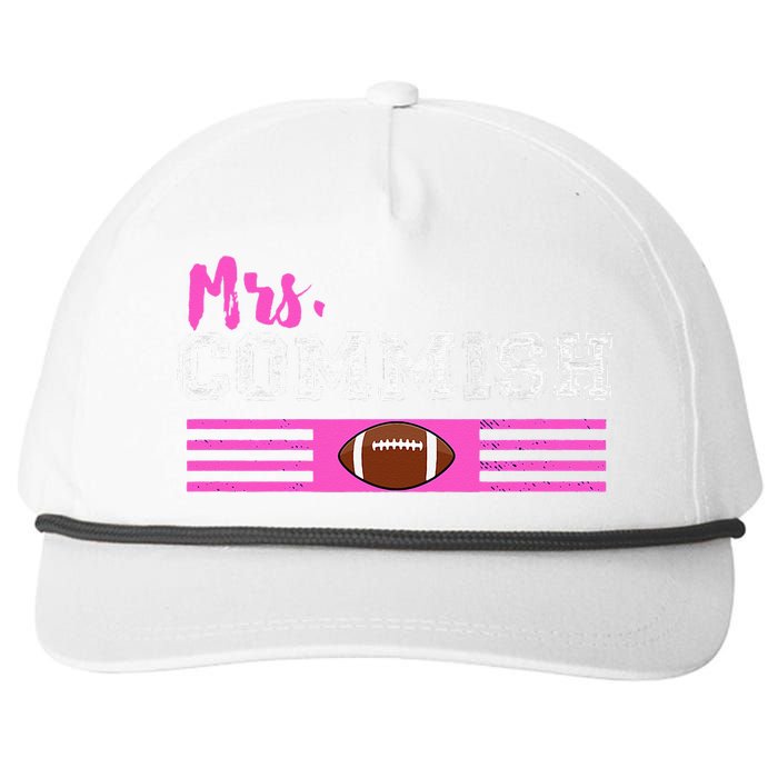 Mrs. Commish Fantasy Football Commissioner Wife Snapback Five-Panel Rope Hat