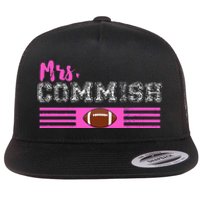 Mrs. Commish Fantasy Football Commissioner Wife Flat Bill Trucker Hat