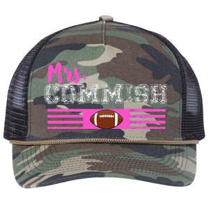 Mrs. Commish Fantasy Football Commissioner Wife Retro Rope Trucker Hat Cap