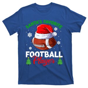 Merry Christmas Football Player Ball Santa Xmas Pajama Funny Gift T-Shirt