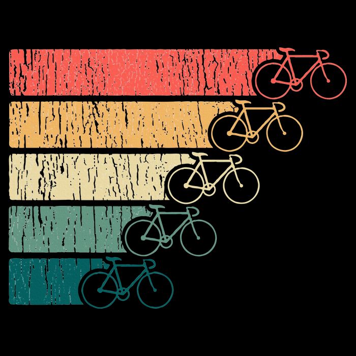 Minimalistic Cycling Funny Biking Bicycle Enthusiast Full-Length Apron With Pockets