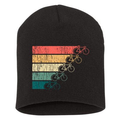 Minimalistic Cycling Funny Biking Bicycle Enthusiast Short Acrylic Beanie