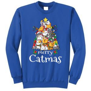 Merry Catmas Funny Cat Dad Cat Mom Christmas Cat  Sweatshirt