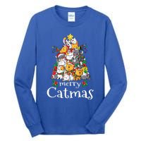 Merry Catmas Funny Cat Dad Cat Mom Christmas Cat  Tall Long Sleeve T-Shirt