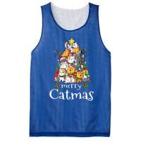 Merry Catmas Funny Cat Dad Cat Mom Christmas Cat  Mesh Reversible Basketball Jersey Tank